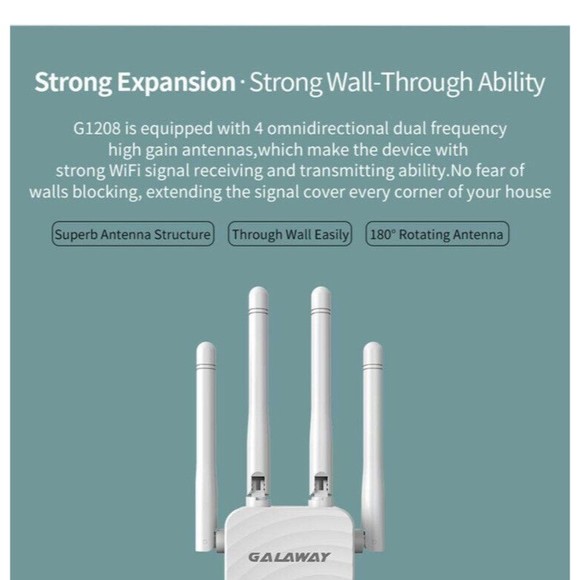 Galaway WiFi Extender 1200Mbps WiFi Repeater Wireless Signal Booster - Picture 12 of 12